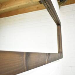 Wood Mirror - 7cm X 5cm Main Image Dark Walnut Smooth Design Chunky Driftwood Style Chic - thumbnail 3