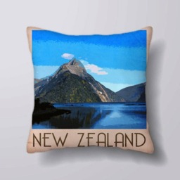 New Zealand Travel - Customizeable Personlized -Cushion Cover Case Or Stuffed With Insert - thumbnail 1