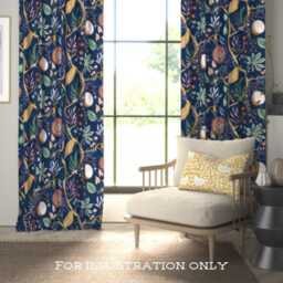 Scion, Jackfruit & The Beanstalk, Navy Cotton Cushion Cover, Throw Pillow Home Decor - thumbnail 4