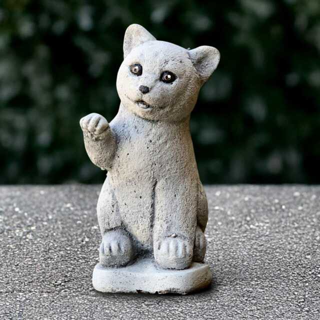 Fantasy Kitten Statue Concrete Cat Sculpture Outdoor Figurine Cement Kitty Ornament Memorial Decor Handmade Lover Gift - image 1