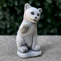 Fantasy Kitten Statue Concrete Cat Sculpture Outdoor Figurine Cement Kitty Ornament Memorial Decor Handmade Lover Gift - thumbnail 2