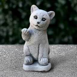 Fantasy Kitten Statue Concrete Cat Sculpture Outdoor Figurine Cement Kitty Ornament Memorial Decor Handmade Lover Gift - thumbnail 3