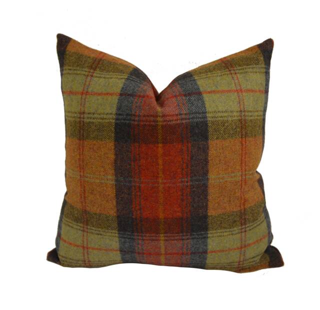 Art Of The Loom - Wool Plaid Orchard Fruits Stunning Home Decor Cushion Covers Pillow Throw - image 1