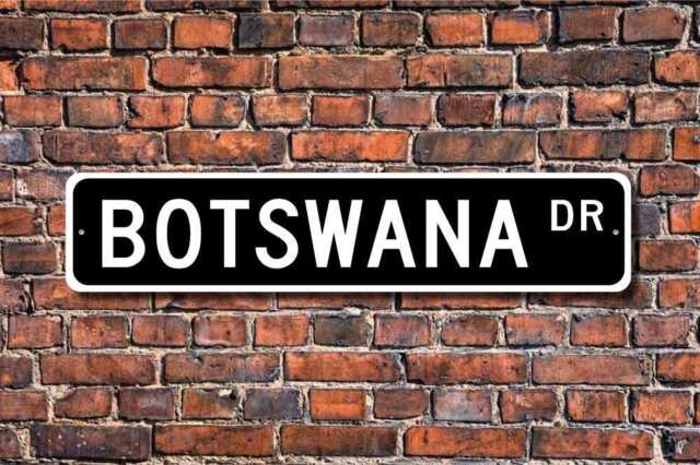 Botswana Sign, Gift, Keepsake, Wall Decor, Souvenir, Custom Street Quality Metal Sign - image 1