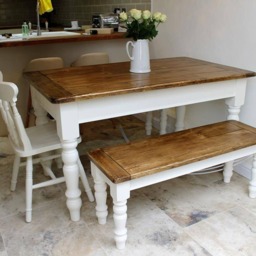 Victorian Reclaimed Pine Farmhouse Dining Table - 5Ft Bespoke Sizes Made To Order - Chairs & Benches Available Separately - thumbnail 3
