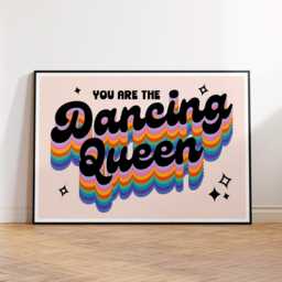 Dancing Queen Inspired Lyrics Print - Wall Art A4 A3 A5 Unframed 80S Music Rock Pop 70S - thumbnail 3