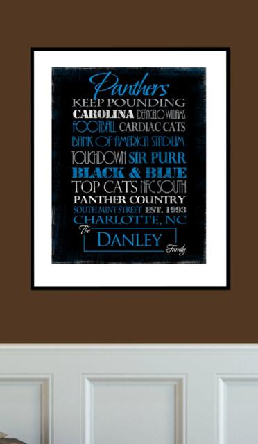 Carolina Panthers Print Or Canvas Housewarming Gift For Couple.valentines Day Himvalentines Him - image 1