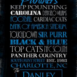 Carolina Panthers Print Or Canvas Housewarming Gift For Couple.valentines Day Himvalentines Him - thumbnail 3