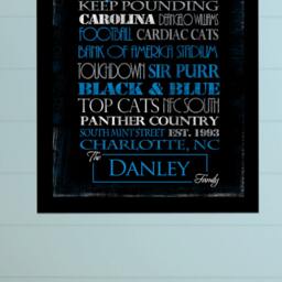 Carolina Panthers Print Or Canvas Housewarming Gift For Couple.valentines Day Himvalentines Him - thumbnail 2