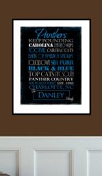 Carolina Panthers Print Or Canvas Housewarming Gift For Couple.valentines Day Himvalentines Him - thumbnail 1