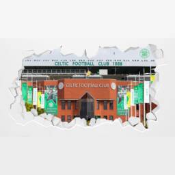 Celtic Fc Wall Sticker - Outside Front Of Stadium Broken Decal Football Art - thumbnail 2