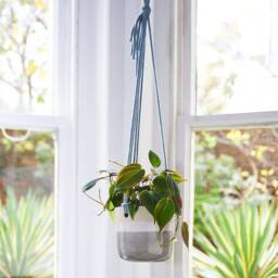 Ceramic Hanging Planter - Misty Morning Glaze - thumbnail 2