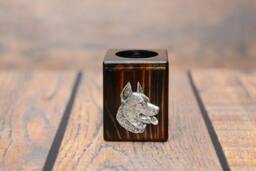 Beauceron - Wooden Candlestick With Dog, Souvenir, Decoration, Limited Edition, Collection - thumbnail 1