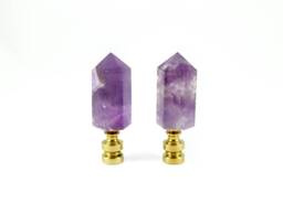 Lamp Finial Amethyst Crystal Purple Finials For Lamps Luxury Lighting Accents