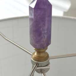 Lamp Finial Amethyst Crystal Purple Finials For Lamps Luxury Lighting Accents - thumbnail 2