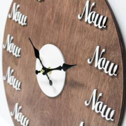 Now Wall Clock - Minimalist Wood - thumbnail 4