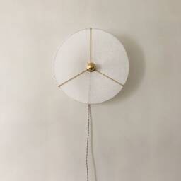 Luminous Nomadic Wall Light in Off-White Linen Veil D.30 cm Luna - Fixed Version On Request - thumbnail 4