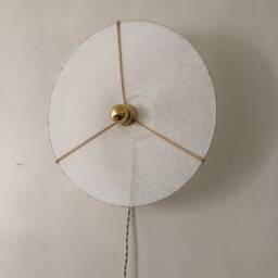 Luminous Nomadic Wall Light in Off-White Linen Veil D.30 cm Luna - Fixed Version On Request - thumbnail 2