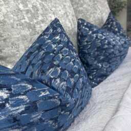"Meteor Luxury Navy Cushion Cover, 12"" X 20" - thumbnail 2