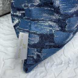 "Meteor Luxury Navy Cushion Cover, 12"" X 20" - thumbnail 3