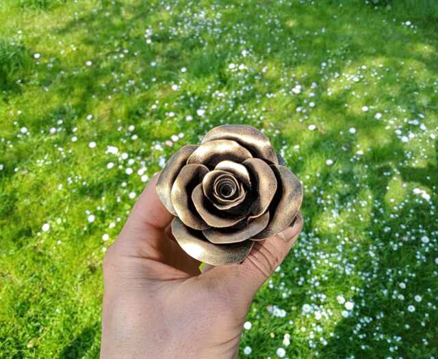 Anniversary Gift Steel, Steel Anniversary, 6Th Wedding Anniversary , Metal Rose, Forged Wrought Iron Gift, For Her - image 1