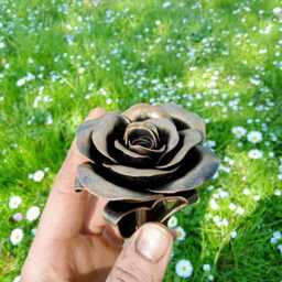 Anniversary Gift Steel, Steel Anniversary, 6Th Wedding Anniversary , Metal Rose, Forged Wrought Iron Gift, For Her - thumbnail 4