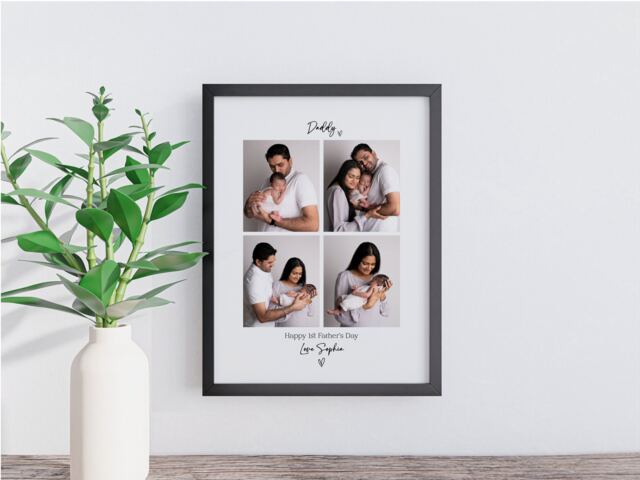 1st Father's Day Gift Personalised Photo Frame For Daddy's First Fathers Day, Custom New Daddy Birthday Picture Print From Daughter - image 1