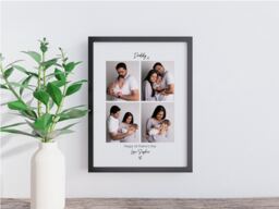 1st Father's Day Gift Personalised Photo Frame For Daddy's First Fathers Day, Custom New Daddy Birthday Picture Print From Daughter - thumbnail 1