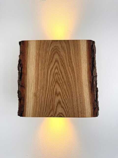 Rustic Oak Led Wall Lamp, Wooden Light, Smart Home - image 1