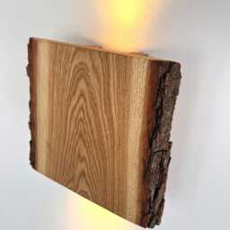 Rustic Oak Led Wall Lamp, Wooden Light, Smart Home - thumbnail 4