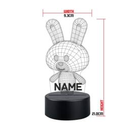 Personalised Rabbit Led Night Light Kids Bedroom Decor - thumbnail 2