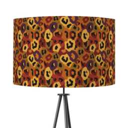 Lampshade Animal Leopard Print Velvet - Autumn Camo Brown Orange Drum Lamp Shade 25cm 30cm 35cm 40cm 45cm Table Lamp Shade, Ceiling - thumbnail 1