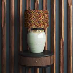 Lampshade Animal Leopard Print Velvet - Autumn Camo Brown Orange Drum Lamp Shade 25cm 30cm 35cm 40cm 45cm Table Lamp Shade, Ceiling - thumbnail 4