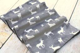 Grey Deer Minky Baby Blanket - Shower Gift New Gender Neutral Soft Lovey Nursery Keepsake Woobie - thumbnail 1