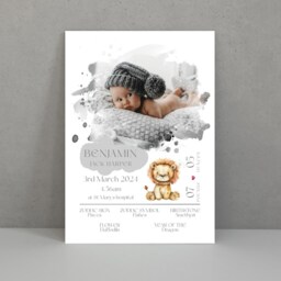 Personalized Baby Birth Stats Photo Print Nursery Wall Art - thumbnail 2