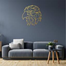 Geometric Bald Eagle Bird Wall Art, Minimalist, Modern, Abstract, Decal, Mural, Transfer, Boho 5 Sizes, 36 Colous - thumbnail 3