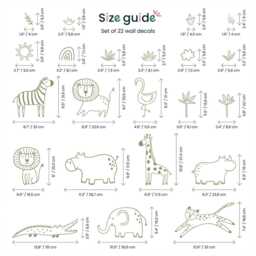 Jungle Animal Decals Safari Nursery Decor, Removable Wall Art - thumbnail 3