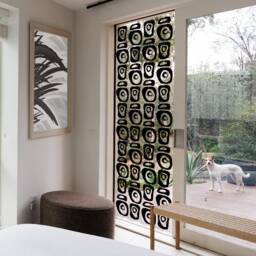 Retro-A-Gogo Diy Kit - Atomic Curtain Room Divider Black Mid Century Inspired Screens Mod Divide Curtains Home Office