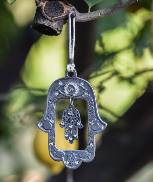 Hamsa Handmade, Art, Blessing Home, Hand Decor, Judaica Wall Art, Hanging Hamsa, Wall Gift, Evil Eye - image 1