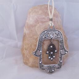 Hamsa Handmade, Art, Blessing Home, Hand Decor, Judaica Wall Art, Hanging Hamsa, Wall Gift, Evil Eye - thumbnail 3