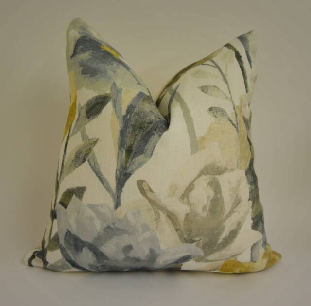 Harlequin - Verdaccio Mustard/Maize Seal Joyous Floral Cushion Cover Handmade Throw Pillow Designer Home Decor - image 1
