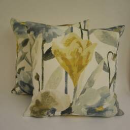 Harlequin - Verdaccio Mustard/Maize Seal Joyous Floral Cushion Cover Handmade Throw Pillow Designer Home Decor - thumbnail 2