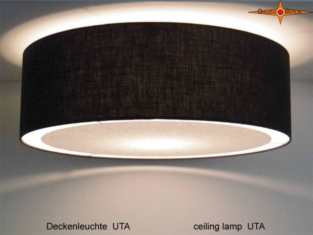 Black Ceiling Lamp Uta ??70 cm With Diffuser - image 1