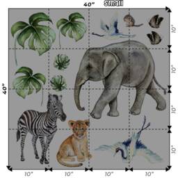 Savanna Nursery Wall Decals Playful Animal Stickers For Kids - Childrens Room Decor, Emilia UK Studio, Warm Inviting Space - thumbnail 3