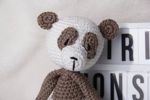 Crocheted Music Box Panda - image 1
