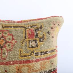 Handwoven Turkish Kilim Lumbar Pillow Bohemian Home Decor - 16x24 Inch - thumbnail 3