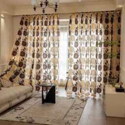 2 Colours Flower Tulle Sheer Voile Curtains Custom Curtain Made To Measure - thumbnail 3