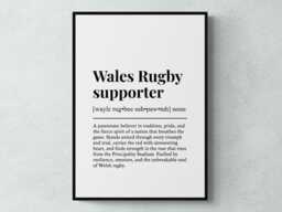 Wales Rugby Supporter Funny Definition Sport Gift Wall Art Print - thumbnail 1