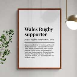 Wales Rugby Supporter Funny Definition Sport Gift Wall Art Print - thumbnail 2