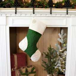 Personalized Quilted Christmas Stocking Farmhouse Country Decor - thumbnail 2